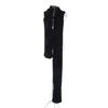 Women Long Warm Pocket Gloves Hats 3 In 1 Hooded Scarf Plush Velvet