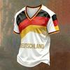 Men's Casual Printed V Neck Lightweight Breathable Short Sleeve Shirt Suitable for Everyday Wear and Outdoor Activities