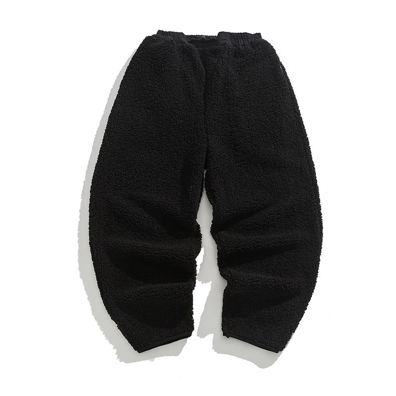 2025 Vinter Varm Tykk Bukse Herreklær Kinesisk Stil Bukser Herre Lammeull Joggebukser Vintage Casual Baggy Herre Vidbent Bukse