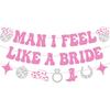 Man I Feel Like A Bride Banner Last Rodeo Bachelorette Party Decorations for Western Cowgirl Bridal Shower Wedding Party Supplies