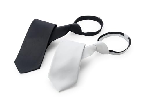 

Fukusei-do (Etiquette-Friendly Handkerchief Set from a Wedding and Funeral Specialty Store) Ties for Weddings, Silver, Easy One-Touch Wedding Ties, Wh