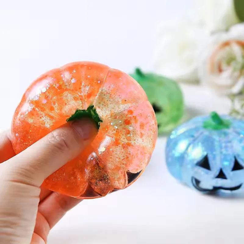 Pumpkin Maltose Pressure Ball Wet Toy for Relieving Stress, Soft and Slow Rebound Fidget Toy for Stress Relief Halloween Gift