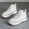 New Women High Top Sneakers Lace-Up Casual Plarform Height Canvas Non-slip Wear Resistant Fashion Spring Female Vulcanize Shoes