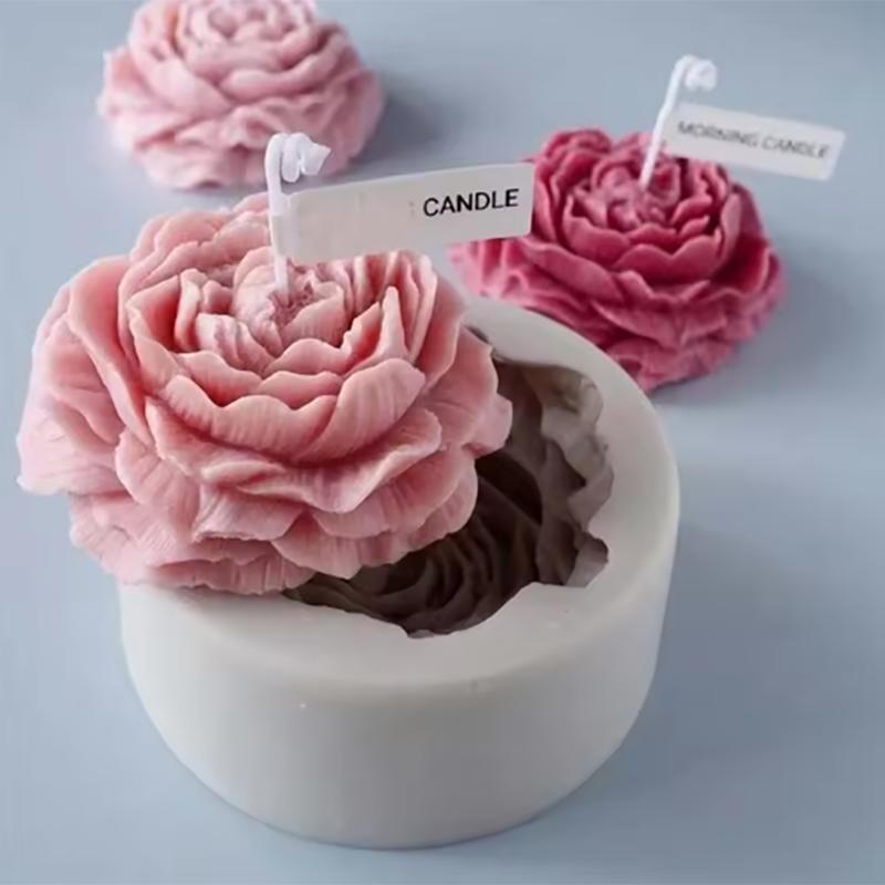 3D Große Pfingstrose Silikon Kerzenform DIY Handgemacht Kreative Blume Aromatherapie Gips Harz Seifenherstellungszubehör Set Heim Geschenke