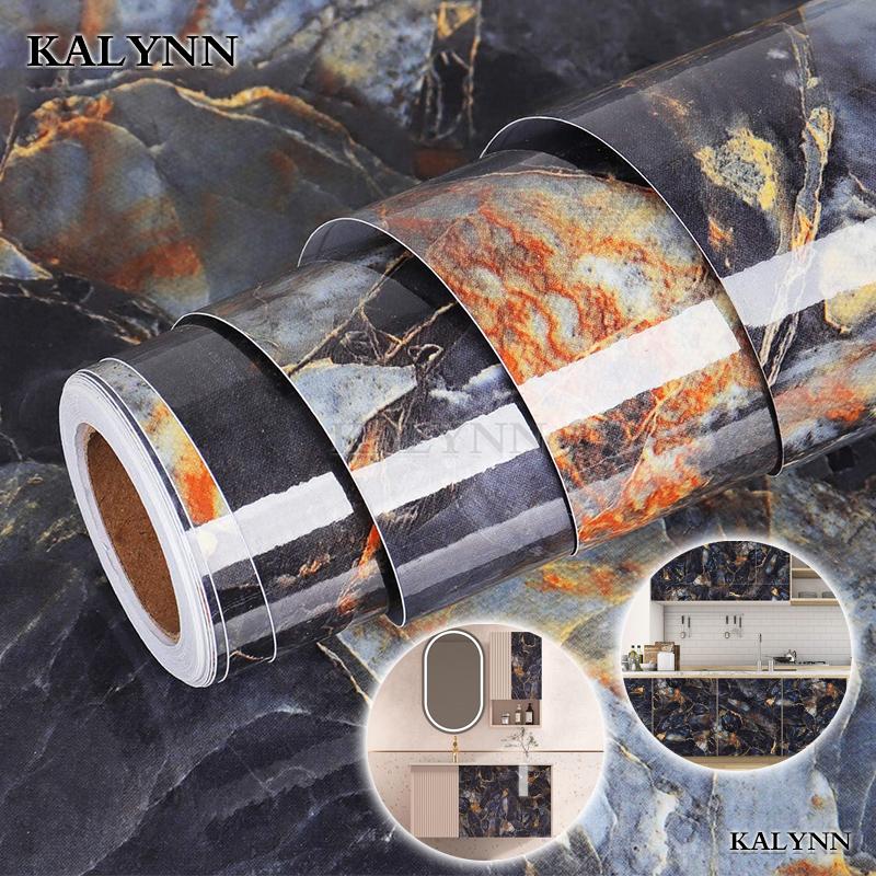 

Виниловые наклейки на стену шириной 55 см, водонепроницаемые, самоклеящиеся обои под мрамор, контактная бумага для кухни, декоративная пленка, домашний декор 600cmx55cm