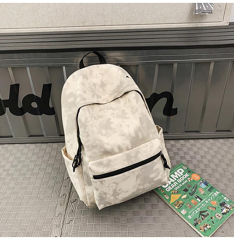 School Bag American Retro Large-capacity Simple and Versatile Printing Casual and Light Going Out Back