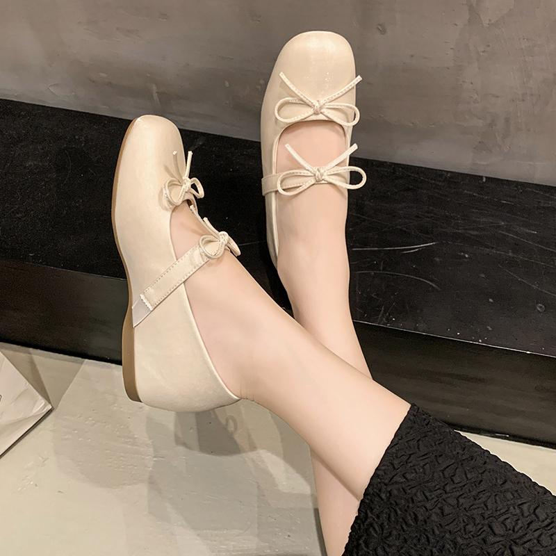 Fashion Round Toe Shallow Mouth Mary Jane Shoes Women's 2025 New Inner Heightening Evening Single Shoes