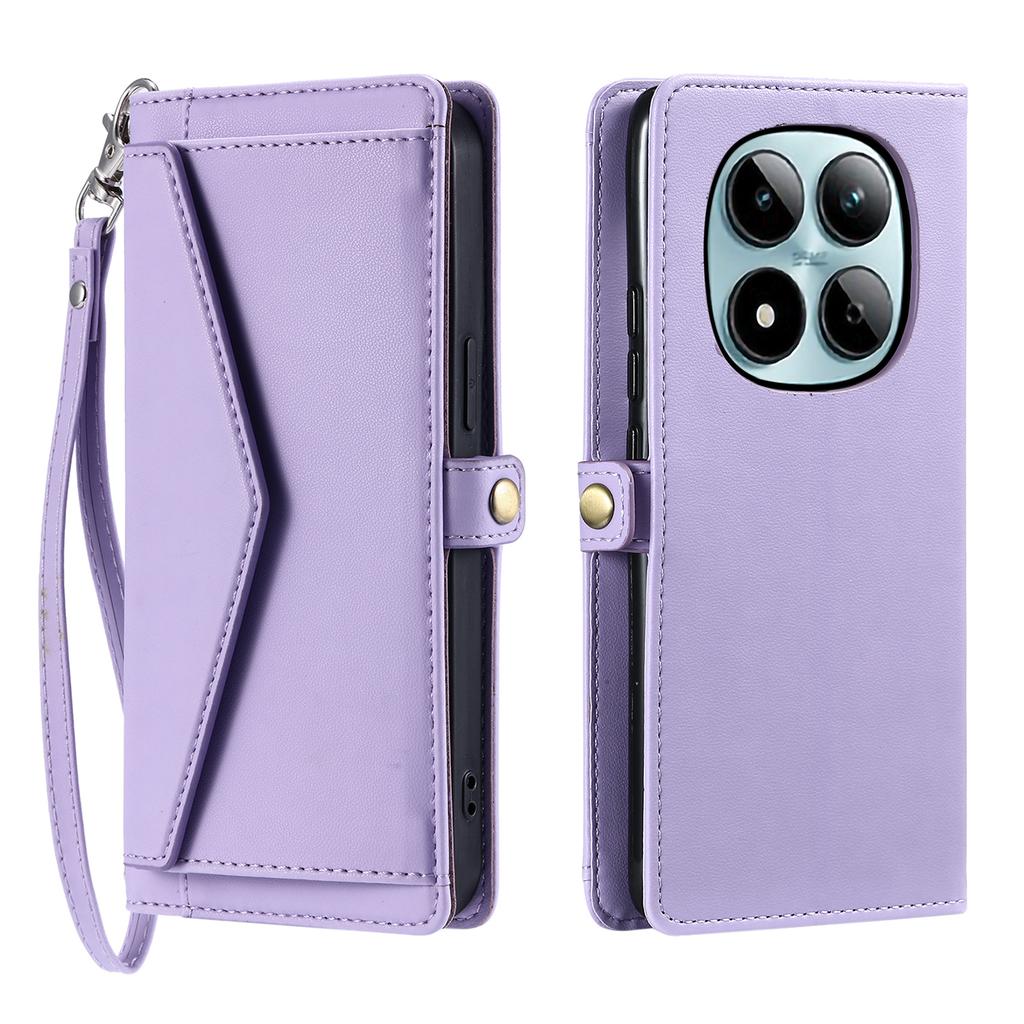 Für Xiaomi Redmi Note 15 Pro 4G (Global) Lederhülle mit Handschlaufe Brieftasche Ständer Handyhülle