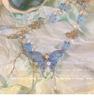 2025 Light Luxury Blue Crystal Butterfly Necklace for Women – Elegant Clavicle Chain Accessory