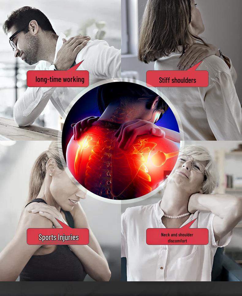 Rechargeable Electric Shoulder Heating Pad for Cervical Relief & Physiotherapy Shawl