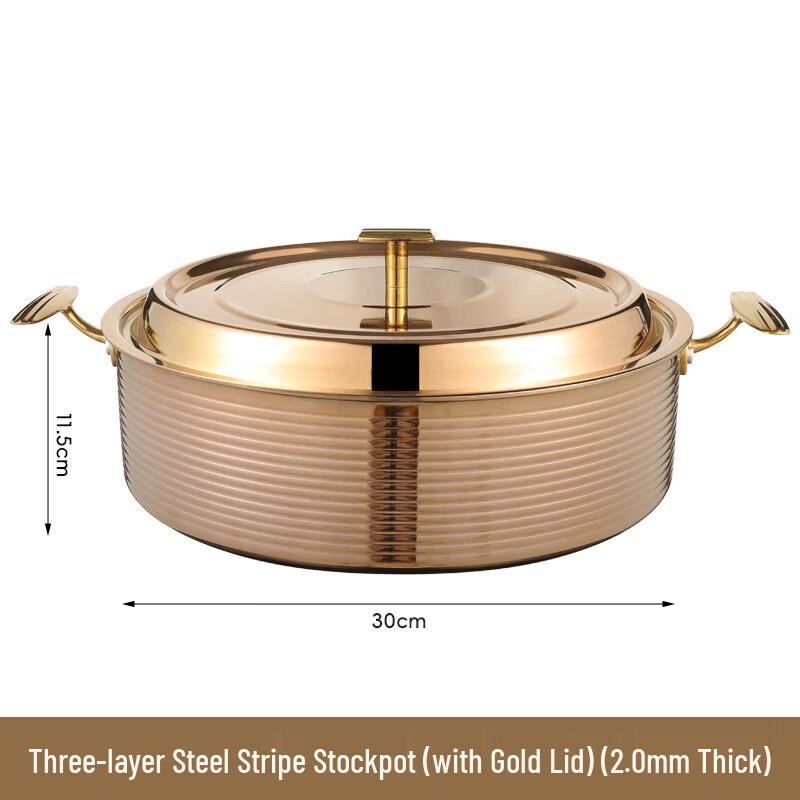 ZISIZ 304 Stainless Steel Partitioned Hotpot