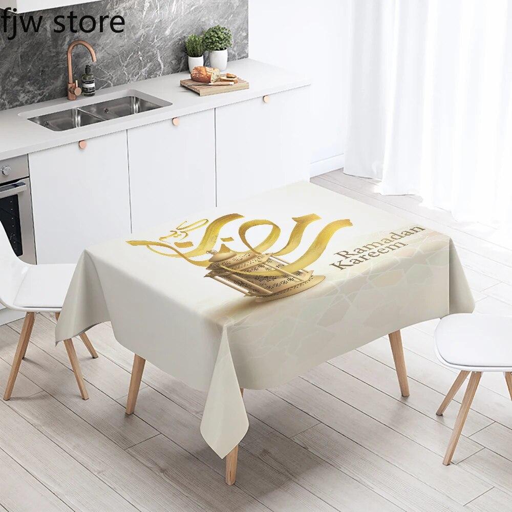 Ramadan Home Decoration Tablecloth Islamic Muslim Mosque Ramadan Kareem Decorative Tablecloth