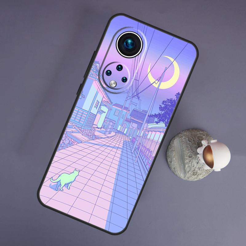Pastel Japan Kyoto City For Huawei Honor Magic 5 Lite 70 50 X8 X9 a P20 P30 P40 P50 P60 Pro P Smart Nova 9 5T Case