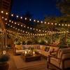 Solar Powered Bubble Globe String Lights Outdoor Waterproof LED String Lights for Garden Patio Yard Party Decoration with Solar Panel