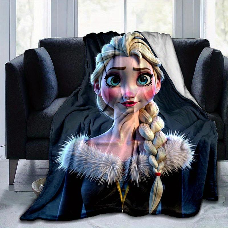 1pc. Cartoon Elsa Blanket, Seasonal Universal, Home Decoration, Throw Blankets, Soft Flannel Throw Blanket, Versatile & Cozy for Bedroom, Ca