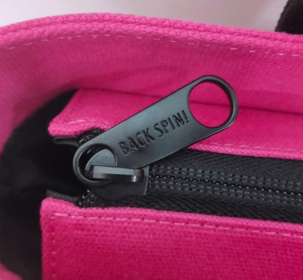 Backspin Cart Bag Round Cart Bag with Zipper Distribution Mini Tote Simple Pink Cute Flashy Distribution [BACKSPIN]