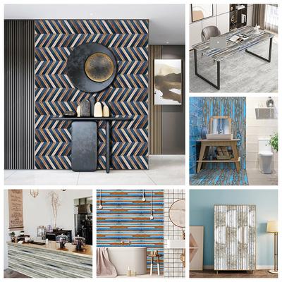Retro-Matte, verdickte Holzmaserung, Tapete, Wohnzimmer, Schlafzimmer, Renovierung und Renovierung, abnehmbare, selbstklebende Bodenaufkleber
