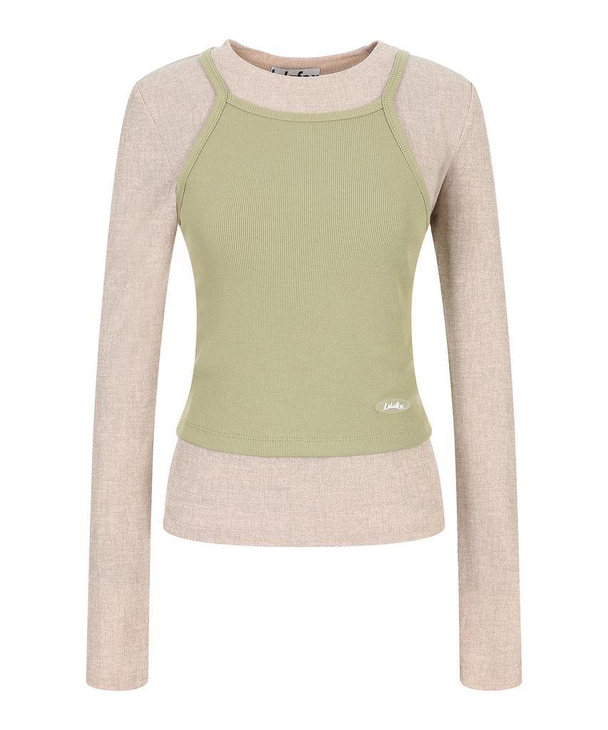 LALAFOX Double Layered T-Shirt Green Br2Cl003