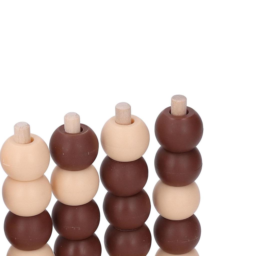 3D Beaded Chess Game Wooden Two-Player Chess Toy Parent-Child Interactive Four-in-a- Chess Family Party Board Game Children's Logical Thinking Trainin