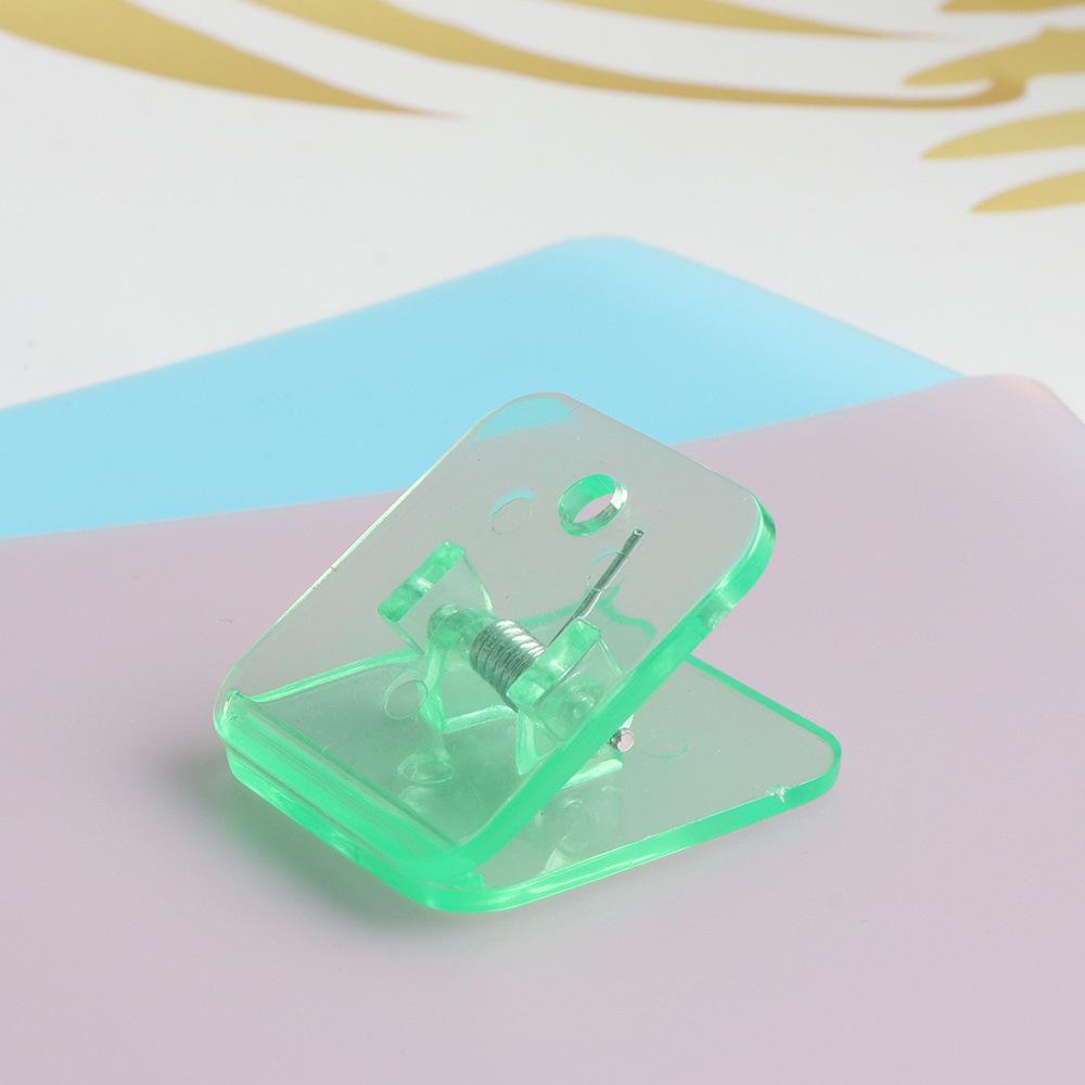 

Color Mini Paper Clip Transparent File Binder Documents Bookmarks File Index Page Holder Clamp Office School Supplies