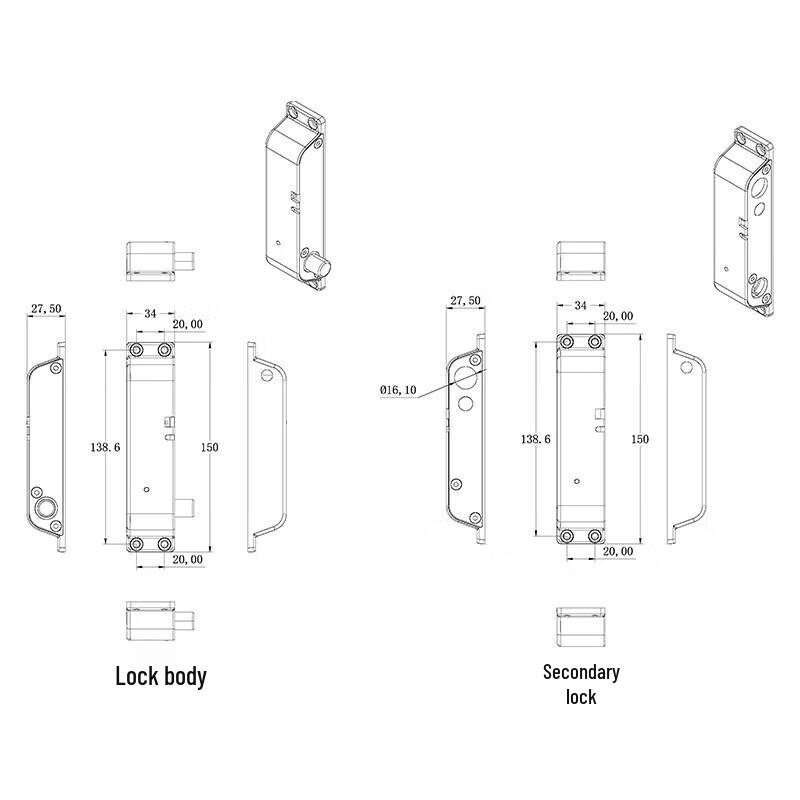 Dahua Surface-Mounted Electric Bolt Lock CN plug (adapter included)