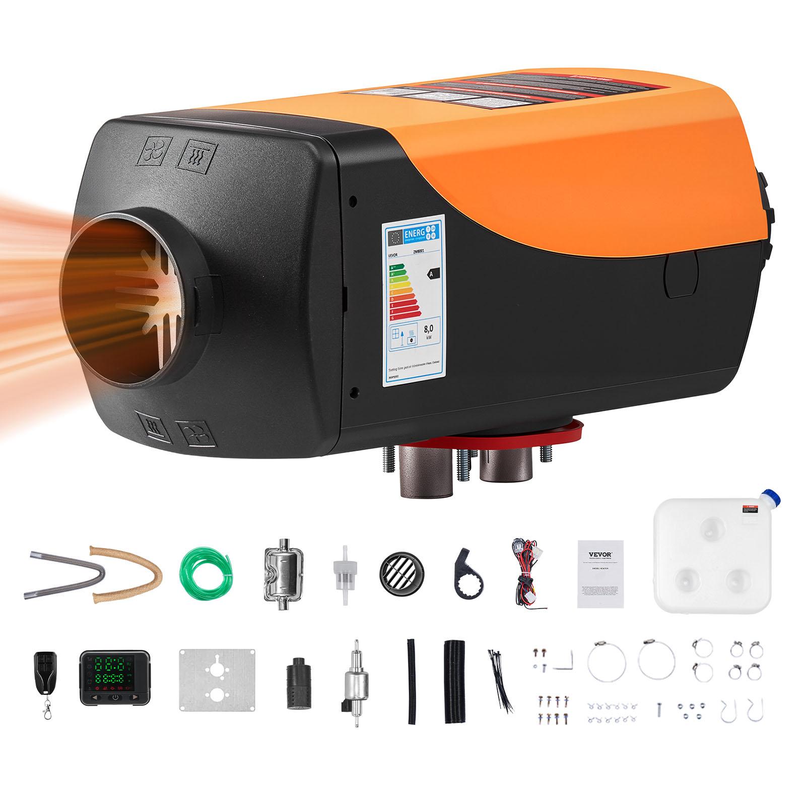 SucceBuy 8KW Diesel Air Heater 12V Diesel Heater with Remote Control 10L Fuel Tank Diesel Parking Heater for RV Trailer Camper 8KW NEW
