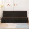 Solid Color Elastic Folding Sofa Bed Cover With Skirt Without Armrest Sofa Cover Seat Furniture Couch Cover for Living Room