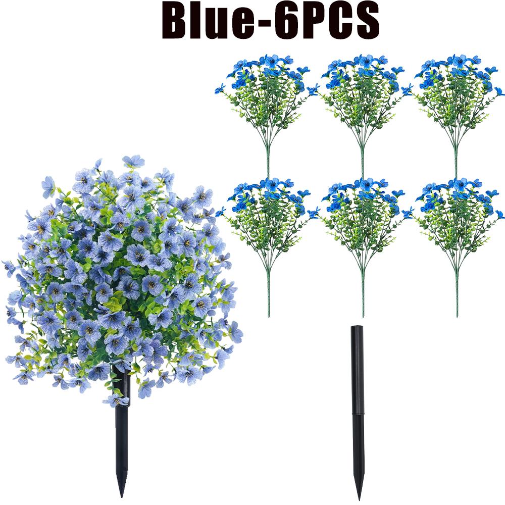 Fake Flowers Outdoor UV Resistant Faux Plants For Outside Yard Wedding Indoor Home Kitchen Farmhouse Decor Artificial Plants