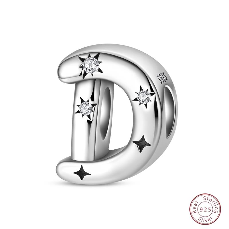 New Copper 26 Alphabet A-Z Charms Star Letter Beads Suitable For Diy Bracelet Women Jewelry Making