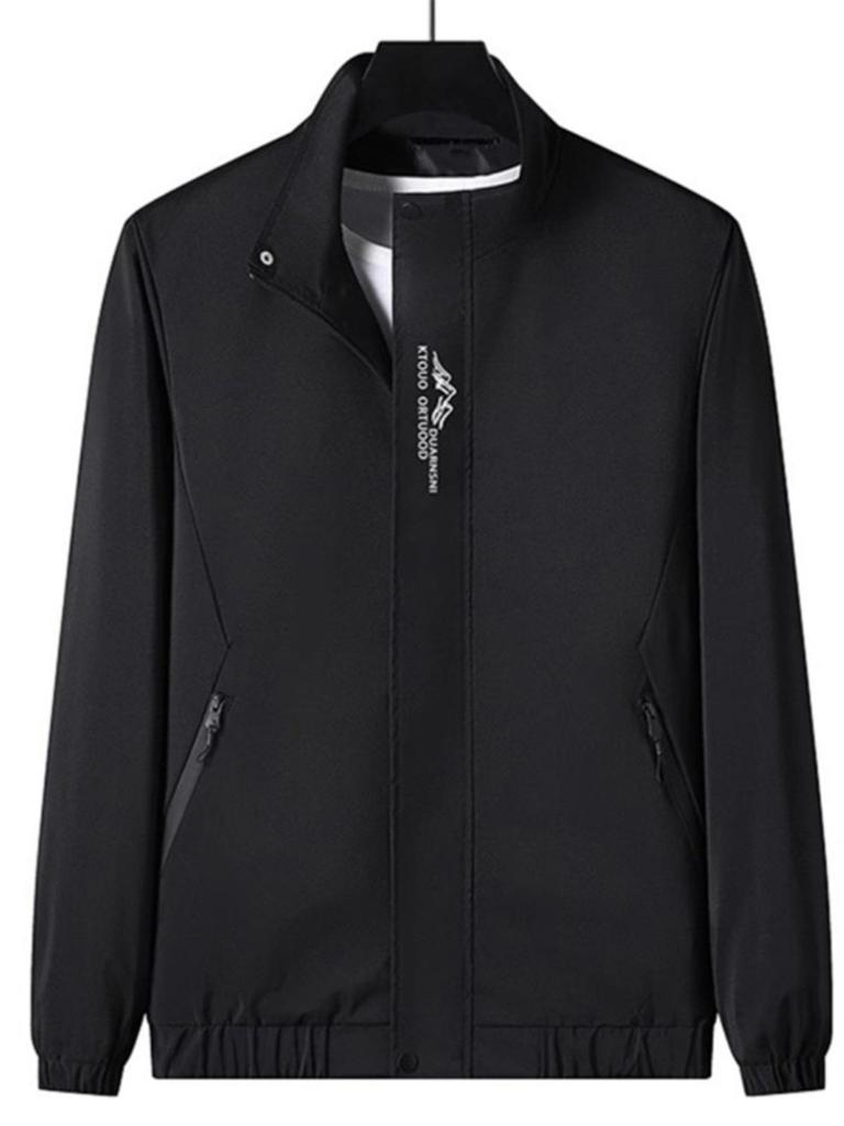 Men's Stand-Up Collar Casual Jacket - New Trend 2025, Loose Fit, Plus Size, Suitable for Spring, Autumn, and Winter.