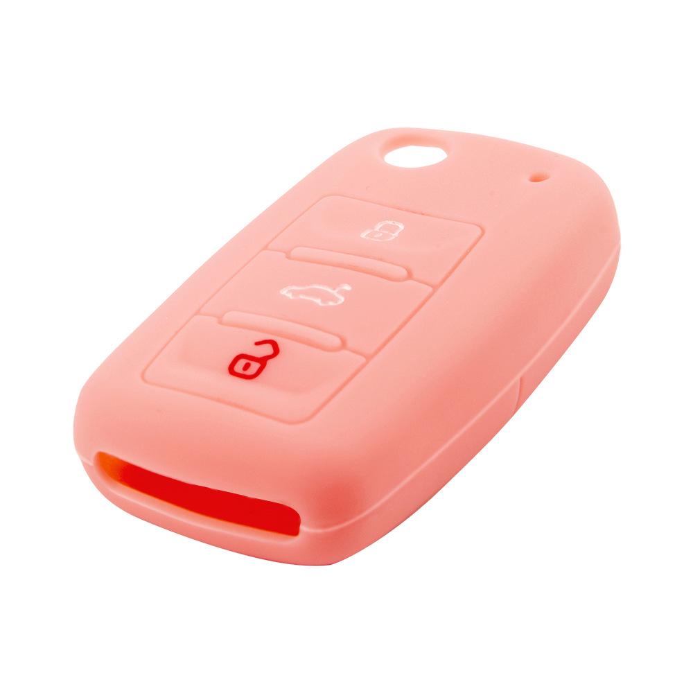 Silikon-Schlüsselhülle für Volkswagen 3-Tasten-Modelle: Bora, Sagitar, Lingyu, CC, Golf, Tiguan, Lavida