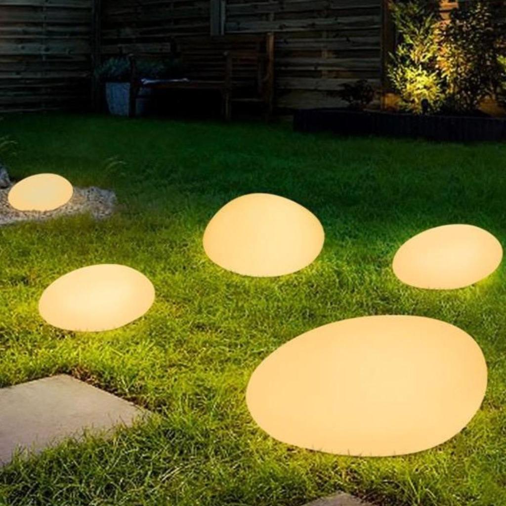 Solar Pebble Garden Lights - Outdoor Landscape & Villa Courtyard Decor