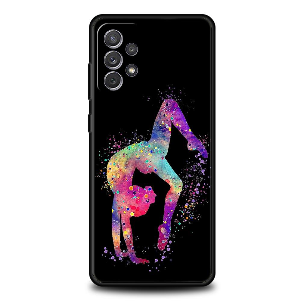 Gymnastics Water Color Case for Samsung A51 A71 A21S A12 A11 A15 A25 A31 A41 A23 A33 A53 A73 A03S A05S A13 5G A35 A55 Cover