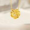 Vielseitige Strass-Rosenblüten-Halskette für Damen, Nachgeahmte Vietnamesische Gold-Schlüsselbein-Kette