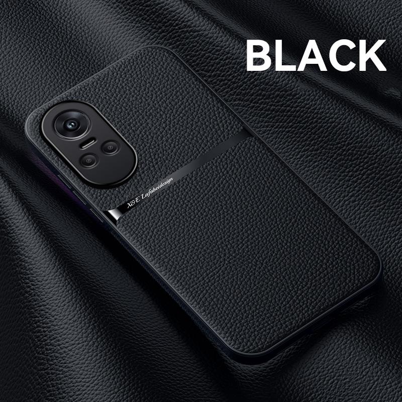 Luxury Solid Color Bumper Leather Phone Case For OPPO Find X6 X5 X3 Pro Shockproof Soft Back Cover For Reno 8 10 9 6 5 Pro Plus
