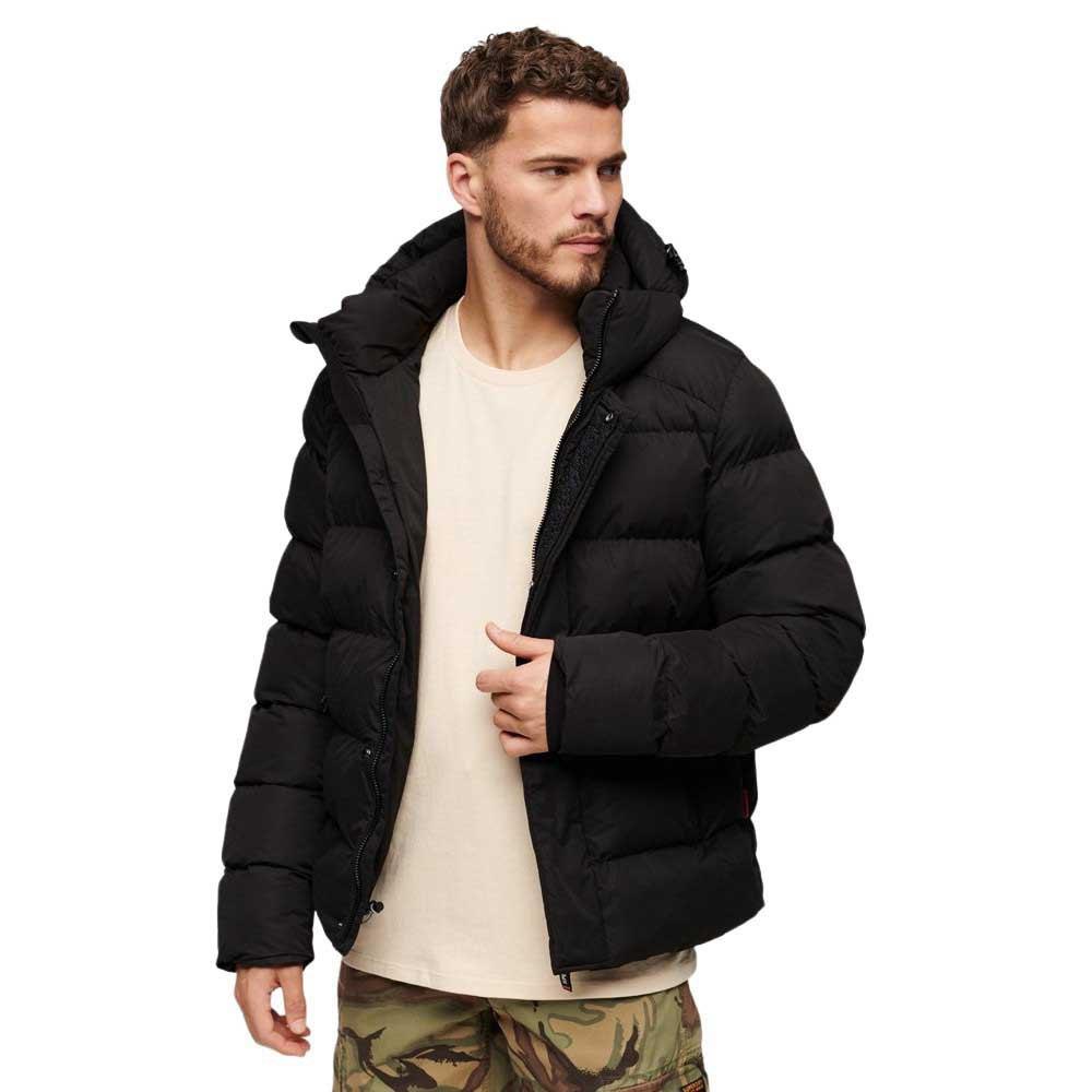 Superdry Herren Schwarz Für M5011907a Mikrofaser Steppjacke Mit Kapuze Sport (L), Lässig, Recyceltes Polyester, Nachhaltig - Bild 3