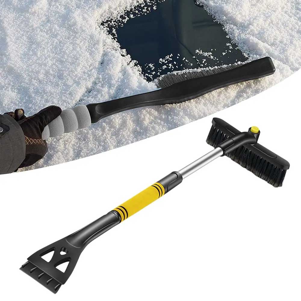Portable electric car snow sweeper 3-in-1 winter snow scraper telescopic snow brush adjustable 64-80cm