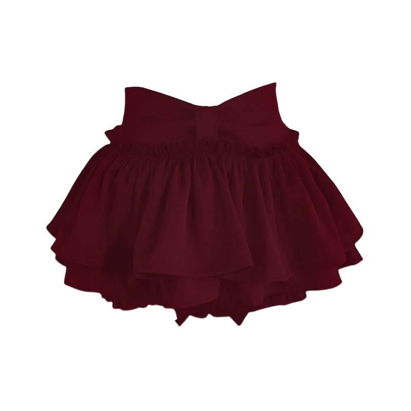 Damen Sommer Roter Ballett-Stil Puffiger Minirock: Süßer & Scharfer Kuchenrock