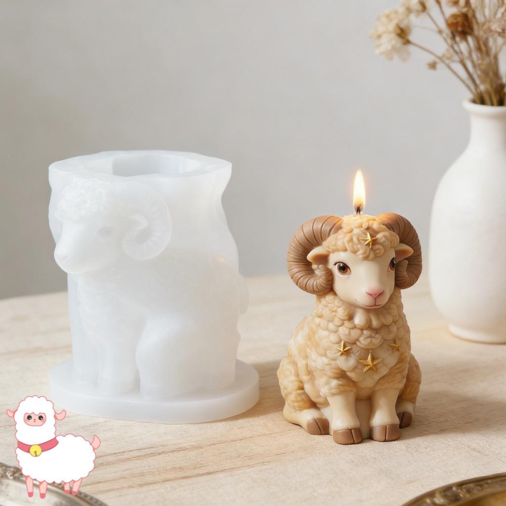 Aromatherapy Candle Mold Easy To Demold Goat Soap Mold Silicone Candle Mold Cartoon Animal Rein Molds Home Decoration Making