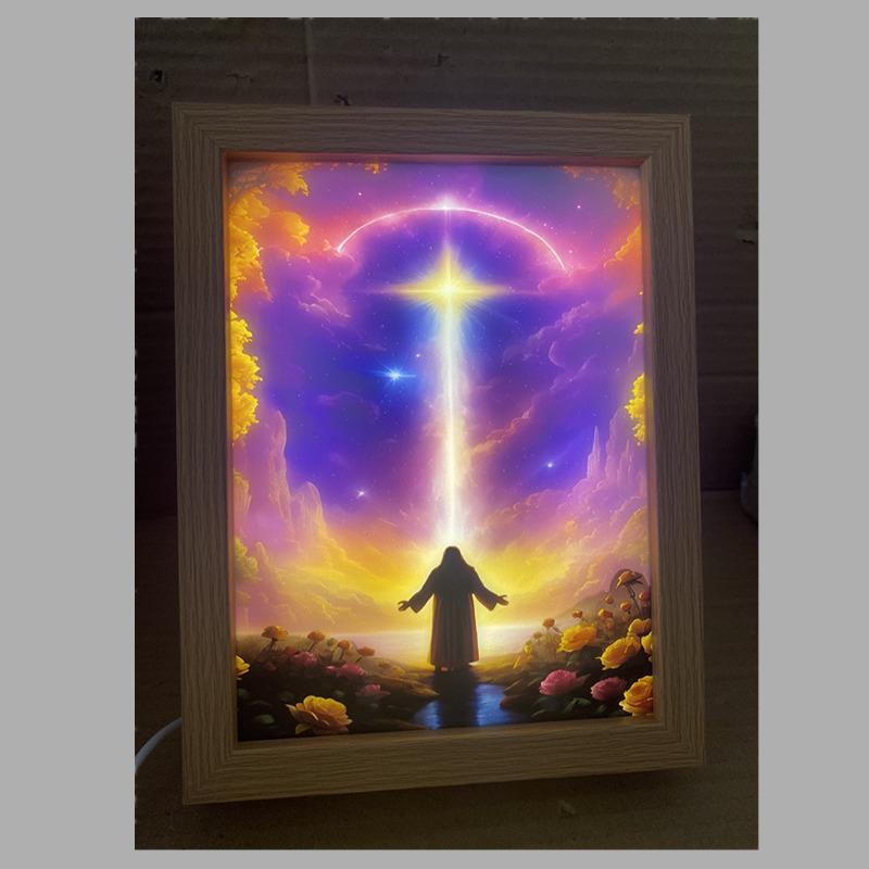 Inspirierende Jesus Malerei Lampe Nachtlicht Geschenk für Geburtstag Christlich