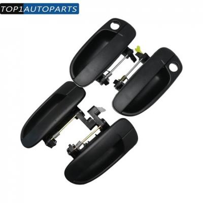 Set of 4 Black Rear Outside Exterior Door Handle Fits For Hyundai Accent 2000-06