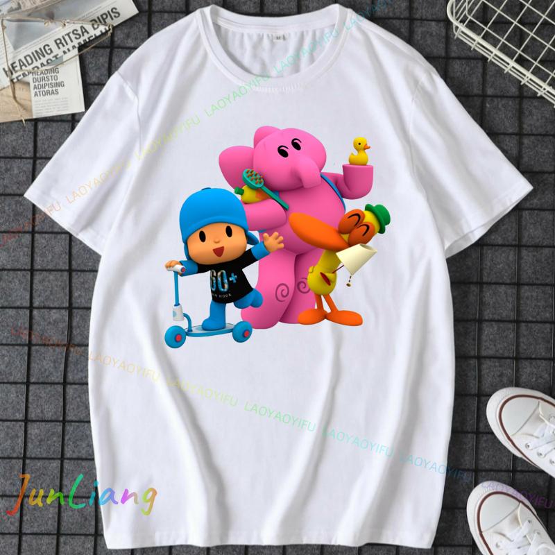 Fashion Plush Dolls PPOCOYO TShirt Male Streetwear Summer Funny Print Comfortable Boys Girls Cute Tees