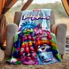 Popples Flannel Blanket Soft Warm All-Season Throw, Design for Camping, Car Travel, Hiking Sofa, Bed, Office Perfect Gift for Parties