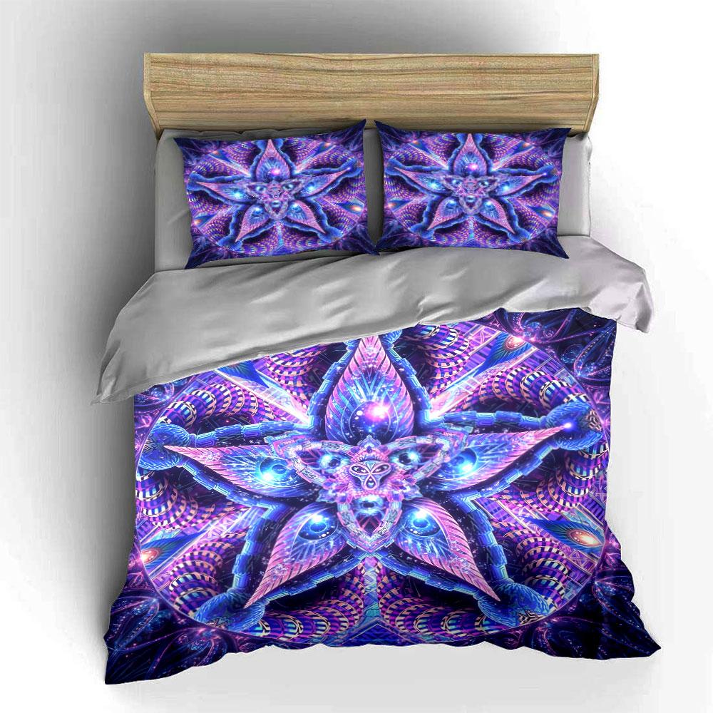 Colorful Mandala Tapestry Set Soft Comfortable Duvet Cover Bedding Set Included 1*Duvet Cover & 2*Pillowcases, Gift