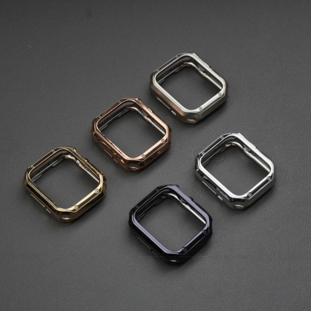 TPU Case+Strap for Apple Watch Band 46mm 42mm Titanium Wrist Bracelet Screen Protectors IWatch 10 9 7 8 45mm 41mm 44mm 40mm 49mm