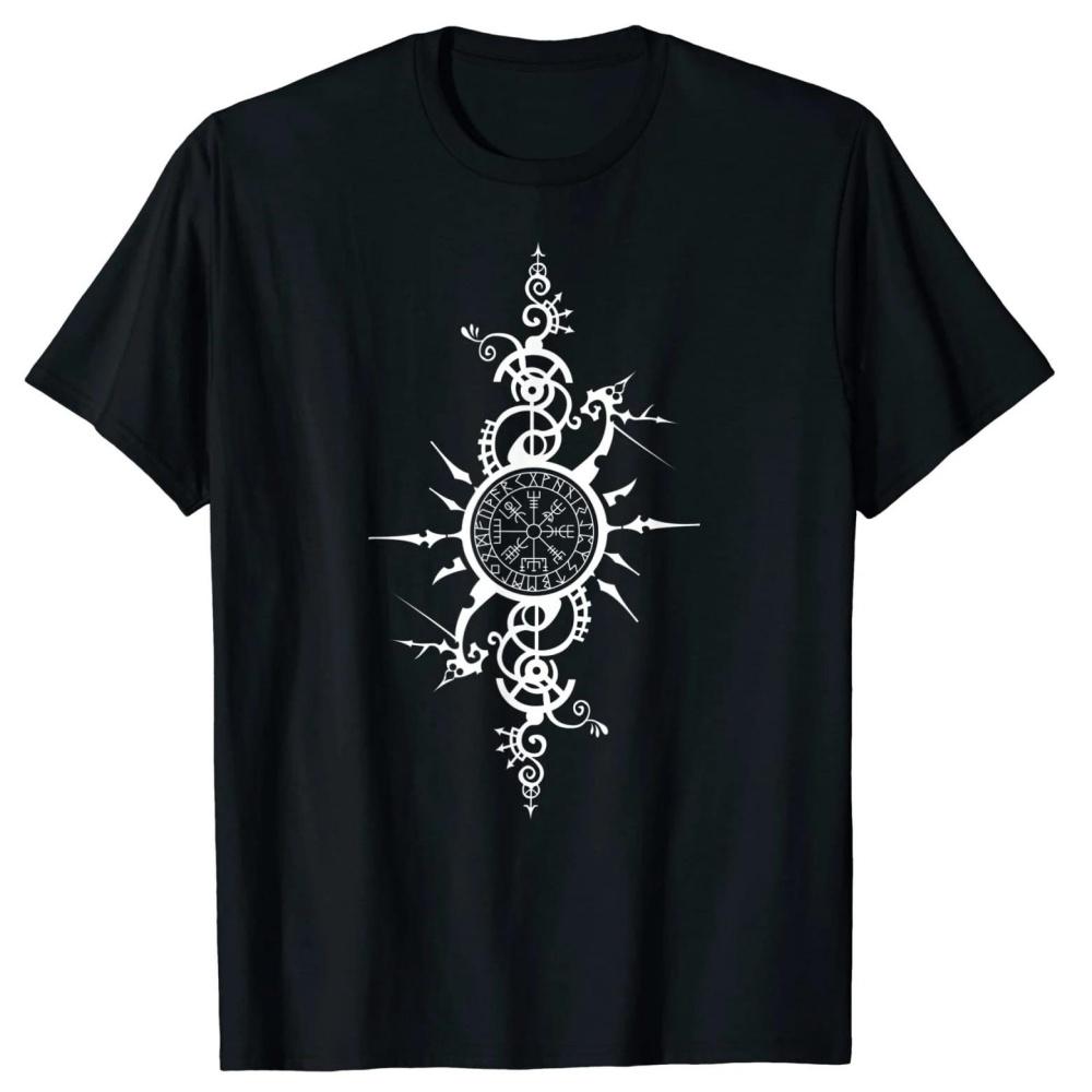 

Celtic Vi King Compass Vegvisir Rune Nordic Symbol T-Shirt S