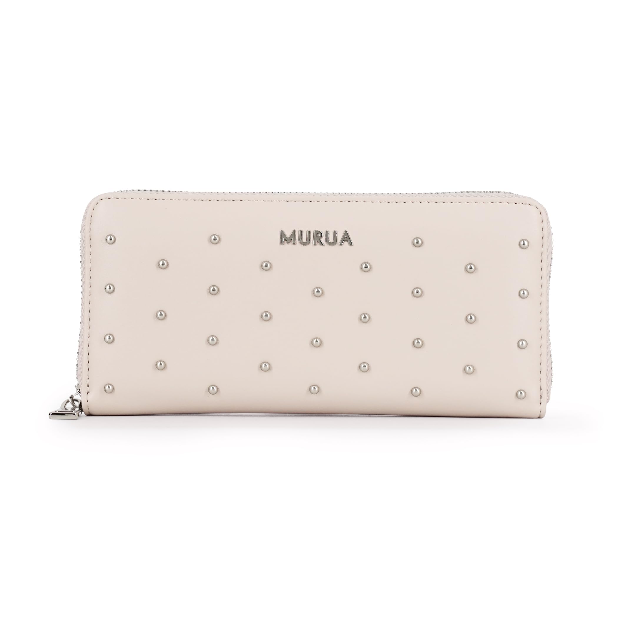 

Murua STUDS Round Long Wallet Beige Free MR-W1371 бежевий