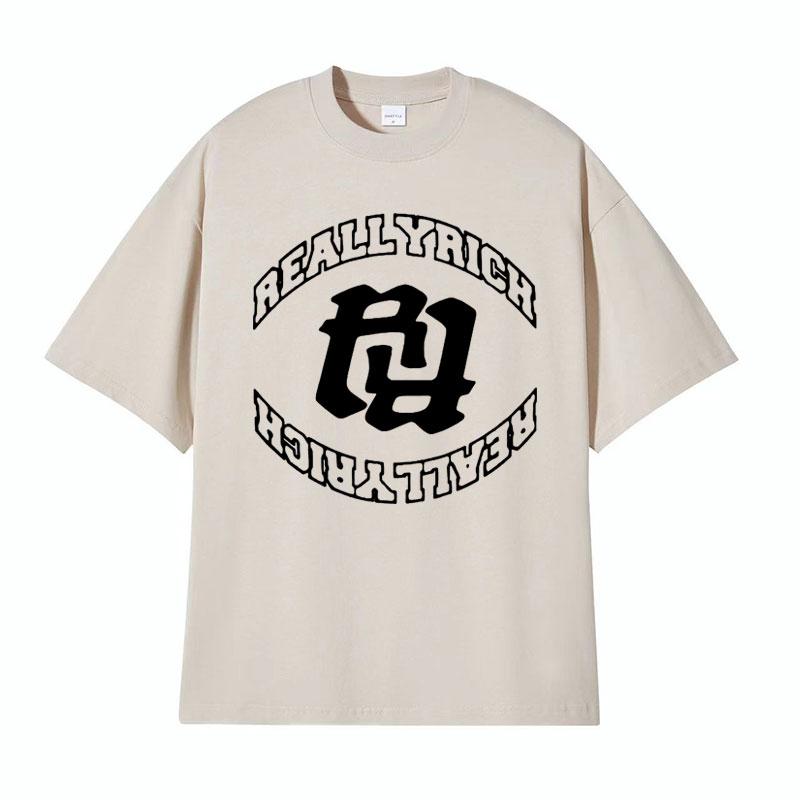 Rapper RR KanKan Really Rich Graphics T Shirt Mens Clothing Harajuku Hip Hop Tshirts Unisex 100 Cotton Oversized Tshirt Tops