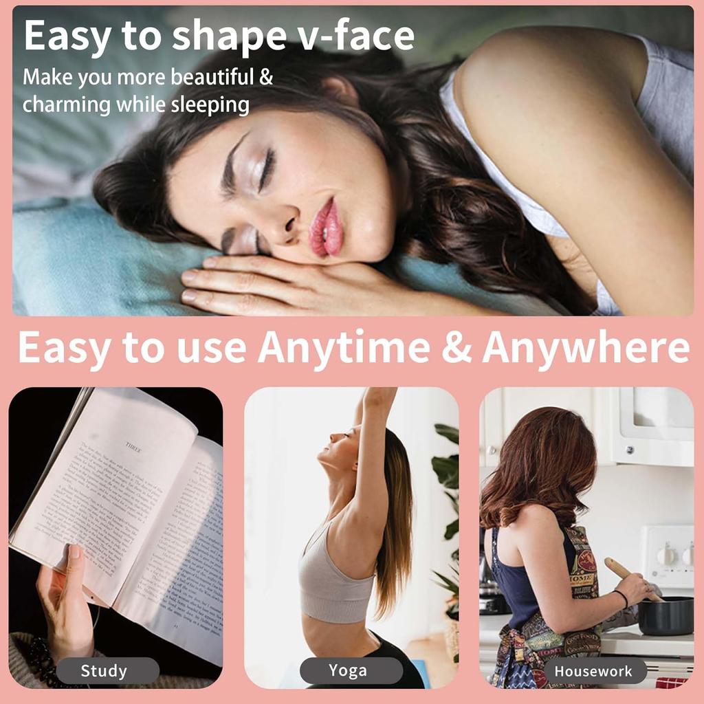 Face Lift Tape - V Line Lifting Mask Chin Strap for Sleeping, Adjustable Face Lifting Strap, 3D Contoured Design Facial Lifting Belt, Double Chin
