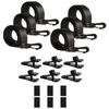 6/8 Packs Pool Solar Cover Straps Saw Like Teeth Strong Grip Heavy-Duty Pool Cover Straps for for Round Square Pool Solar Covers